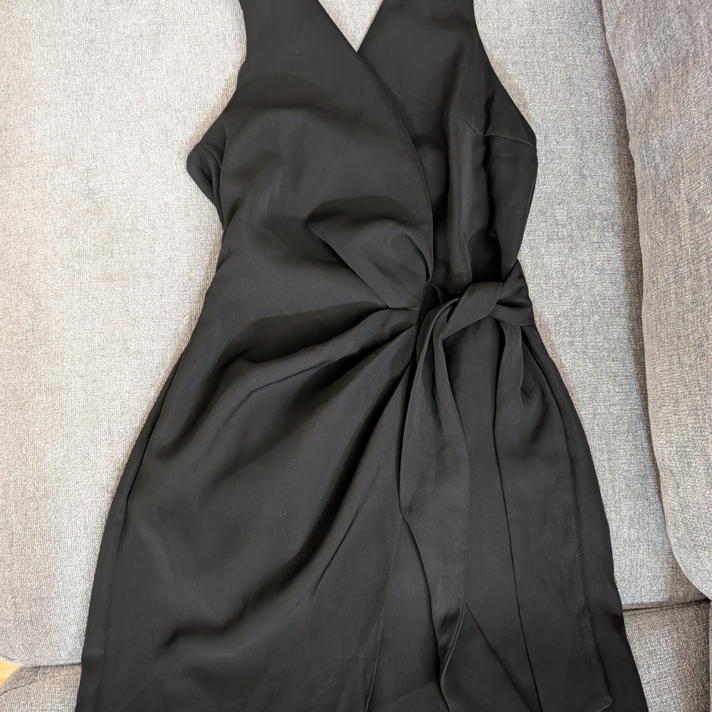 Elegant Black Wrap Dress